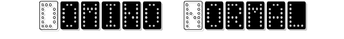Domino normal font